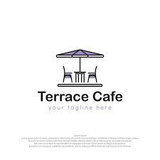 Terrace Icon Line Art Logo Vector