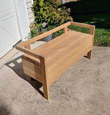 Modern Bench With Storage Solid White