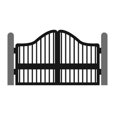 Gate With Iron Fence Door And Metal