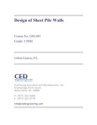 design of sheet pile walls 815 kb