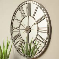 Skeleton Mirror Wall Clock 80cm Dansk