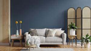 Living Room With Gray Sofa