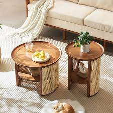 Rattan Round Coffee Table Aesthetic