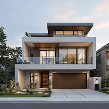 Two Y Concrete House With Garage