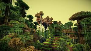 Hd Wallpaper Forest Minecraft Trees