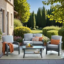 Weaxty W Hyacinth Gray 4 Piece Wicker