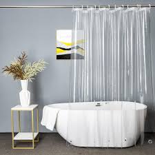 Ufriday Transpa Shower Curtain