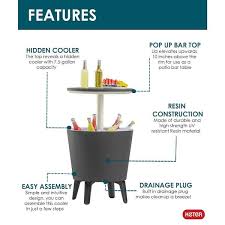 Keter 7 5 Gallon Cool Bar Modern Beverage Cooler Table Gray