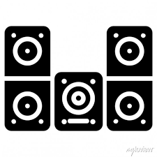 Icon Of Sound System In Glyph Design