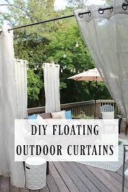 Diy Floating Outdoor Curtain Rod