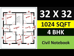 1000 Sqft 4 Bedroom House Plans 32 X