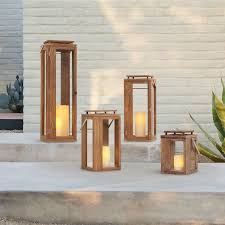 Portside Outdoor Wood Lanterns West Elm