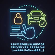 Carpooling App Neon Light Concept Icon