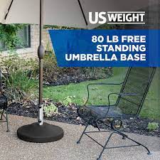 Us Weight 80 Lbs Free Standing Umbrella Base Black