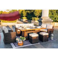 Direct Wicker Elle Brown 7 Piece Wicker