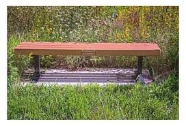 Flat Wooden Slat Park Bench Without