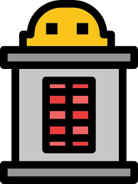 Ticket House Train Flat Color Icon