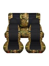 Camouflage And Black Car Seat Covers W