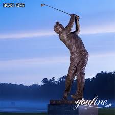 Life Size Bronze Golf Statue For Garden