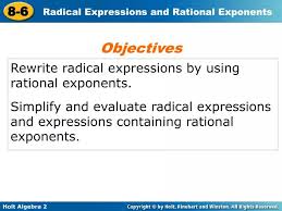 Ppt Rewrite Radical Expressions By