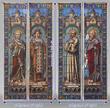 Pair Of Religious Stained Glass