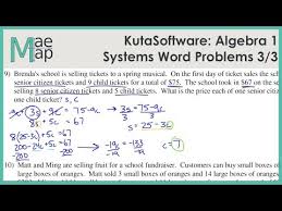Kuta Algebra 1 Systems Of
