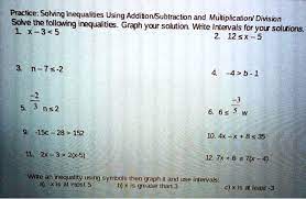 Solved Practice Solving Inequalities