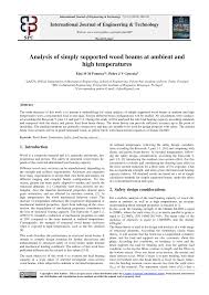 ysis of simply supported wood beams