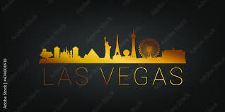 Stockvector Las Vegas Nv Usa Gold