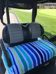 Colorful Stripes Terry Golf Cart Seat