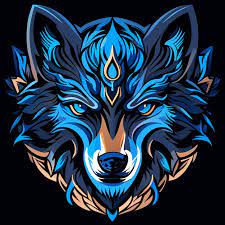 Vector Icon Of Wolf In Flat Design Style