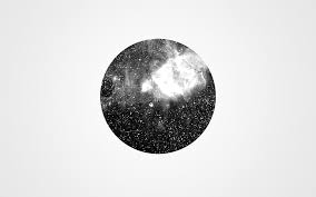 Round Black And White Nebula Icon