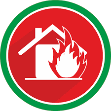 Fire Flame House Icon In Svg
