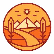 Desert Line Art Logo Design Vector Art