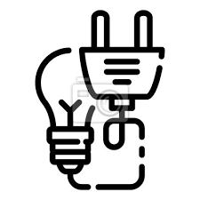 Light Bulb With Power Cord Icon