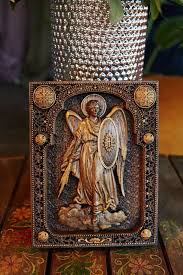 Archangel Michael Religious Icon Wood