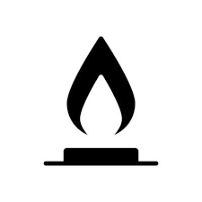 Gas Black Glyph Icon Heating System