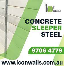 Concrete Sleeper Steel Icon Walls