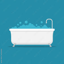 Bath Tub Shower Vector Icon Bathtub