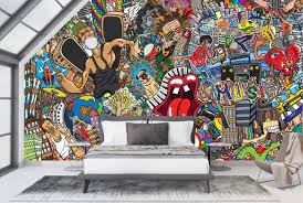 Graffiti Art Collage Wall Mural
