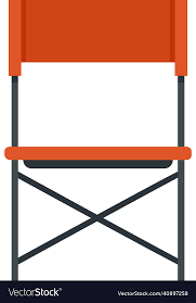 Folding Garden Chair Icon Flat Isolated
