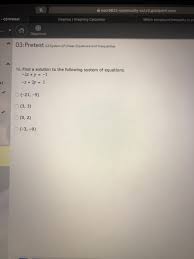Pretest 03 System Of Linear Equations