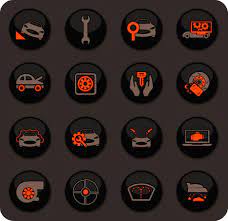 Color Vector Icons On Dark Background