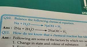 Q10 Balance The Following Chemical