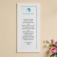 Personalised Poem Wall Art Picture With