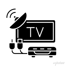 Tv Tuner Black Glyph Icon Home