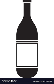 Silhouette Wine Bottle With Cork Empty