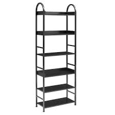 Tall Bookcase 6 Tier Shelves