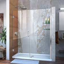 Frameless Hinged Shower Door In Chrome