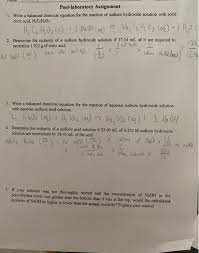 Solved Post Laboratory Assignment 1